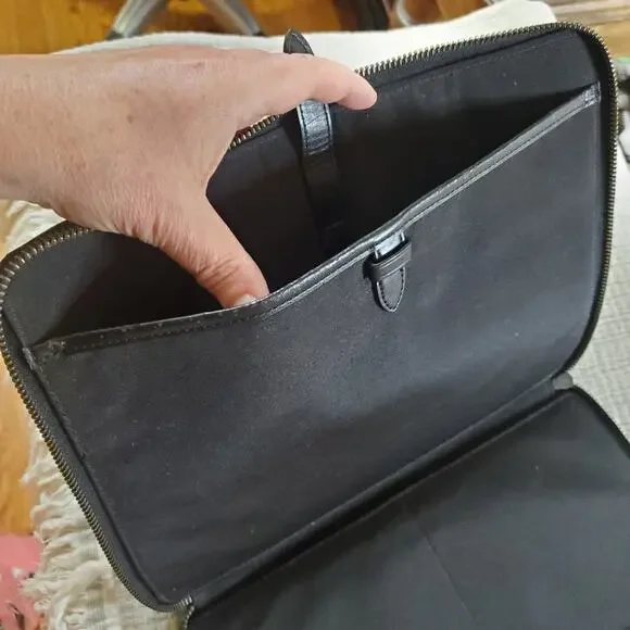 Coach Riley Plaid Red, Black And Tan Zip Around Tablet Case - Picture 8 of 11